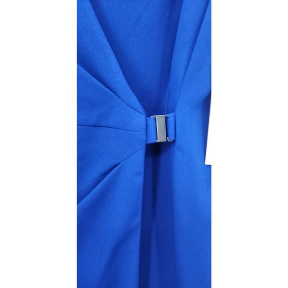 NEW‎ NWT Calvin Klein Kea Blue Sleeveless Event Dress Size 10 - Picture 4 of 6